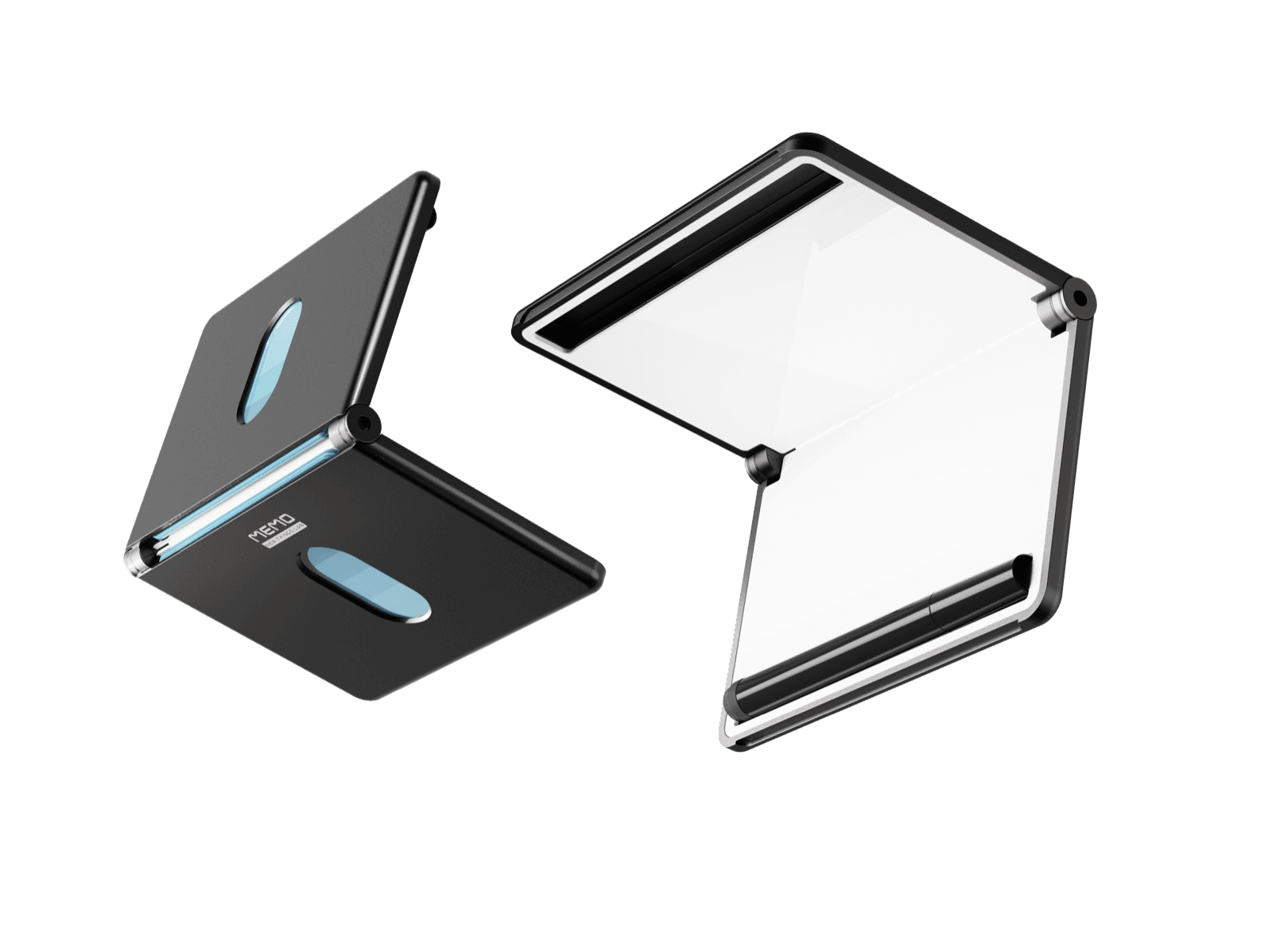 MEMO opened, showing notepad and pen
